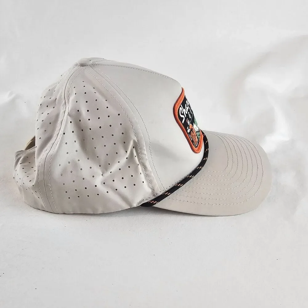 Shank It Golf Hat Snapback Rope Cap Adjustable Performance Golf Bomb Desert